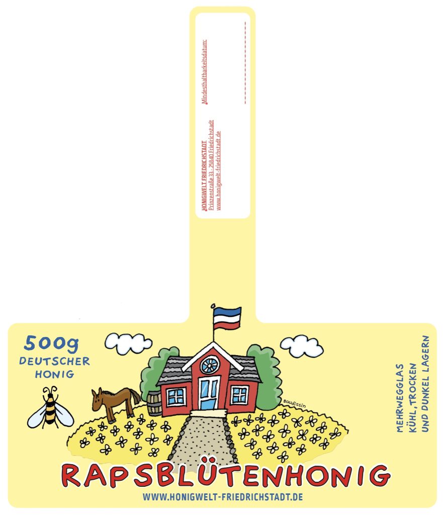Etikett Rapsblütenhonig