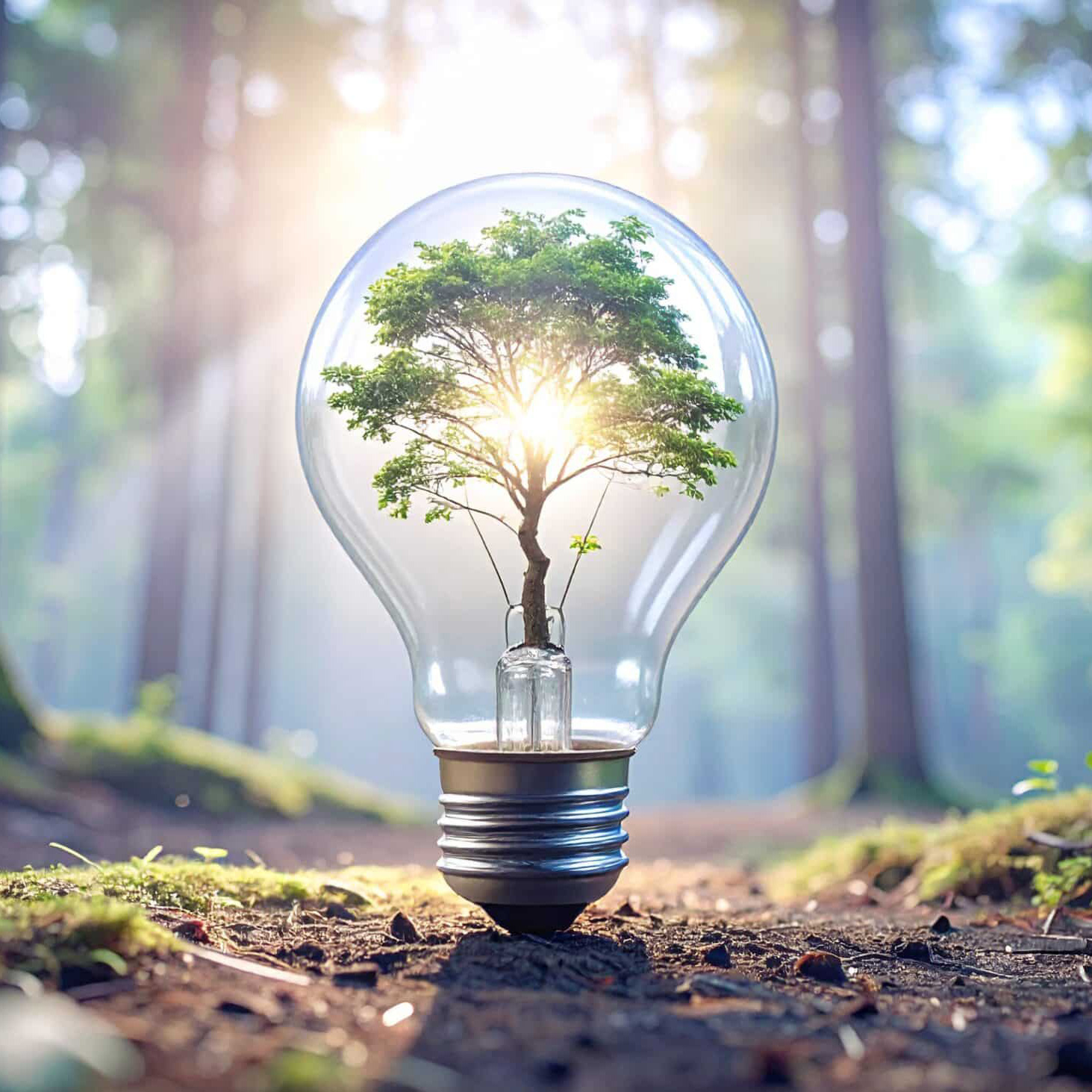 Firefly_Foto-einer-Gluehbirne-die-in-einem-Wald-steht.-In-der-erleuchteten-Gluehbirne-waechst-e-195147-scaled