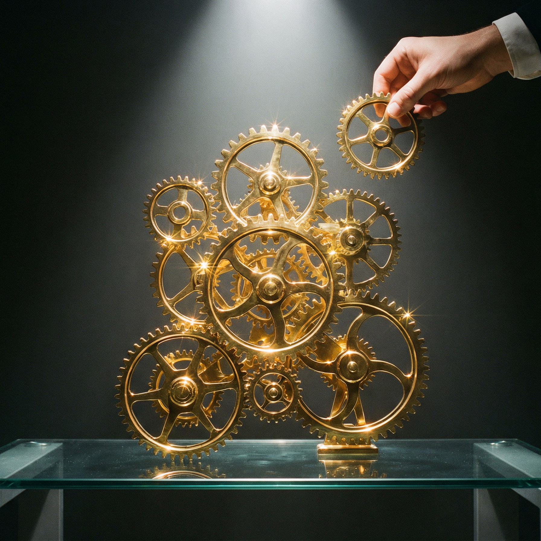 Goldene-Zahnräder